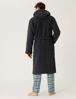 Fleece Supersoft Hooded Dressing Gown