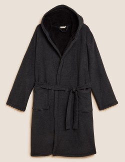 Fleece Supersoft Hooded Dressing Gown