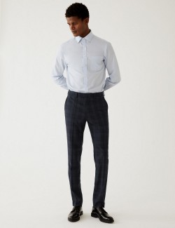 Skinny Fit Check Trousers