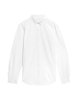 Slim Fit Jersey Cotton Performance Shirt