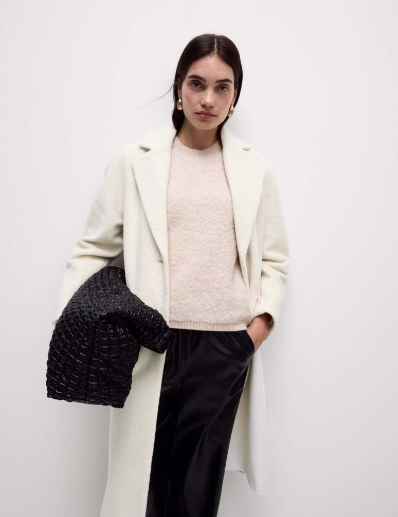 Textured Longline Tailored Coat