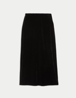 Velvet Midaxi Slip Skirt