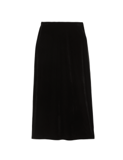 Velvet Midaxi Slip Skirt