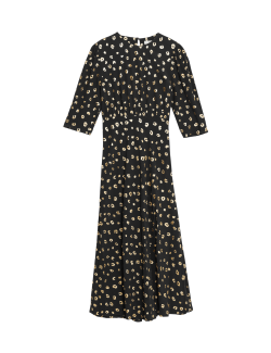 Foil Animal Print Midaxi Column Dress