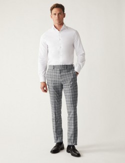 Slim Fit Check Trousers...