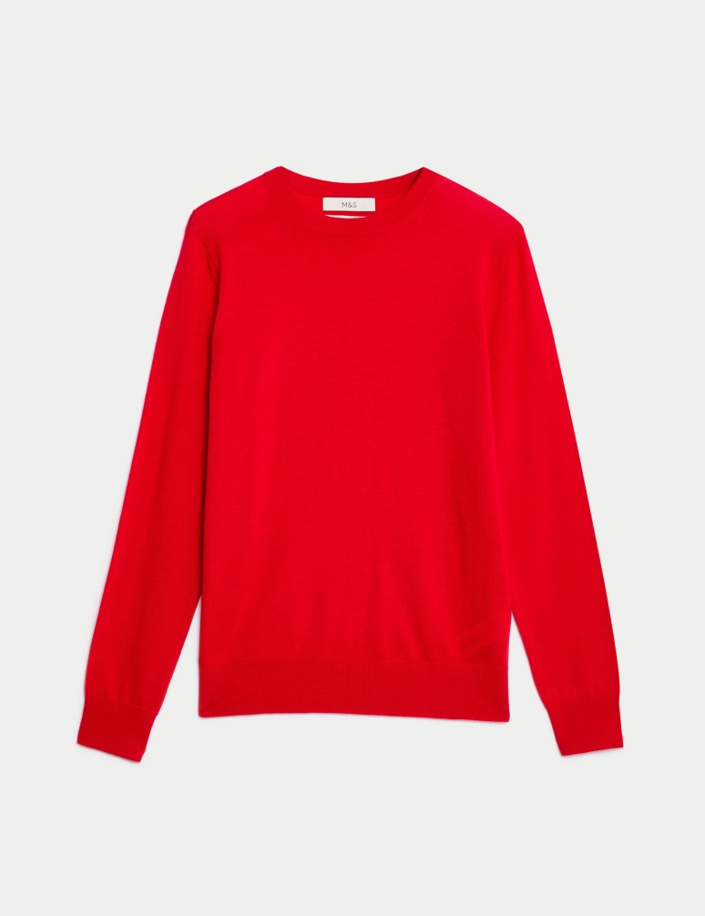 Pure Merino Wool Crew Neck Jumper