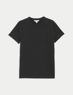 Pure Cotton Embellished T-Shirt