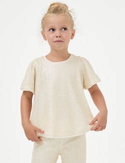 Cotton Rich Sequin Top (2-8 Yrs)