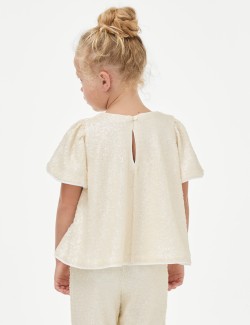 Cotton Rich Sequin Top (2-8 Yrs)