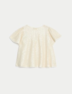 Cotton Rich Sequin Top (2-8 Yrs)