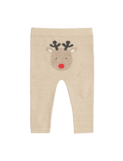 Reindeer Elasticated Waist Leggings (0-3 Yrs)