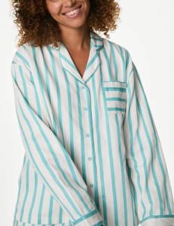 Women's Candy Striped Family Christmas Pyjama Set