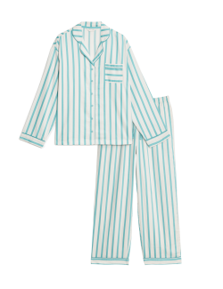 Women's Candy Striped Family Christmas Pyjama Set