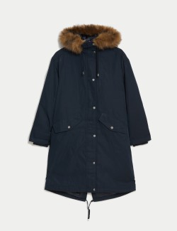 Stormwear™ Textured Hooded Parka Coat