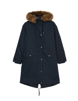 Stormwear™ Textured Hooded Parka Coat