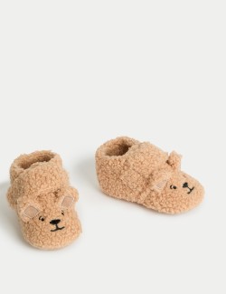 Baby Spencer Bear Slipper Pram Shoes (0-18 Mths)