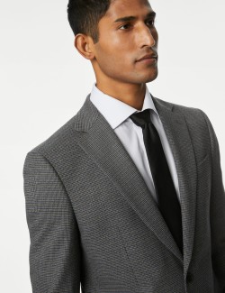 Regular Fit Puppytooth Suit Jacket