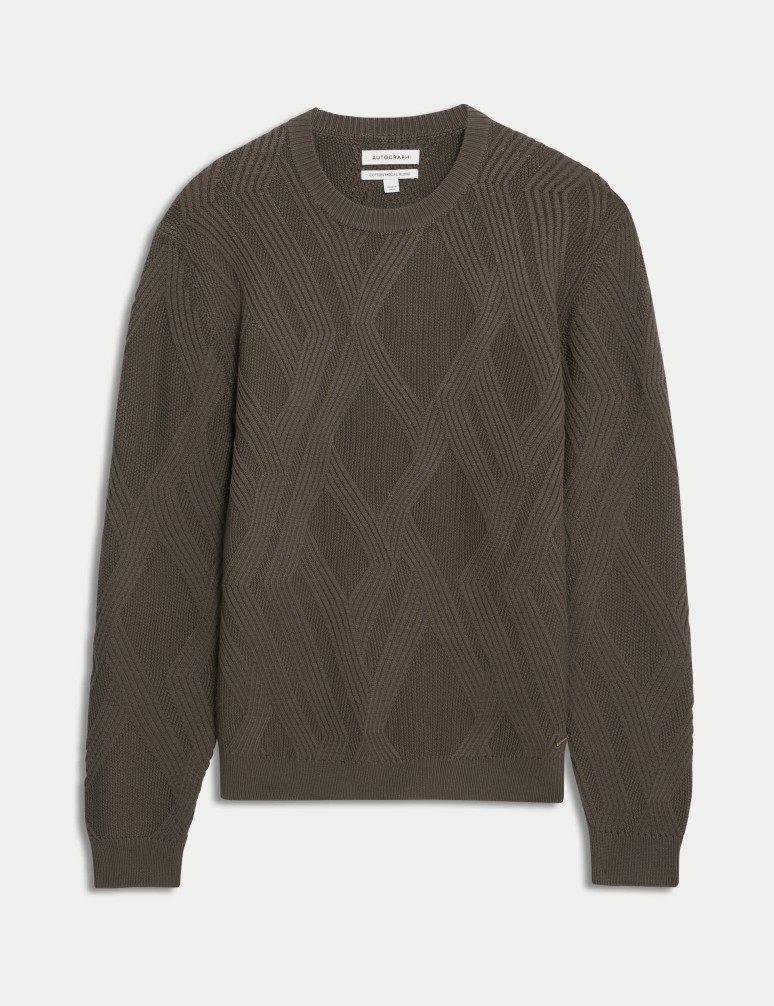 Cotton Modal Blend Textured Knitted Jumper