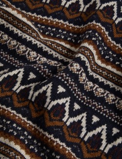 Lambswool Blend Fair Isle Crew Neck Jumper