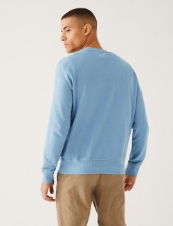 Pure Cotton Crew Neck Sweatshirt