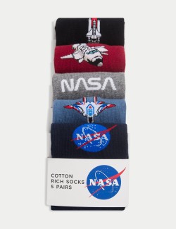 5pk NASA™ Cotton Rich Socks