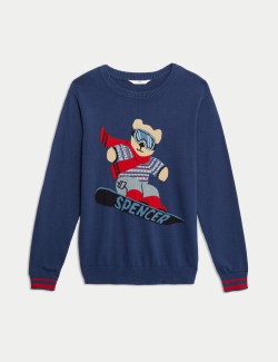 Pure Cotton Spencer Bear™ Jumper (6-16 Yrs)