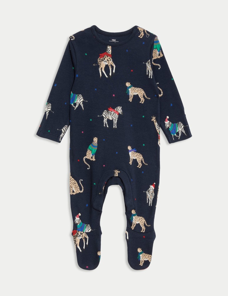 Kids' Animal Party Family Christmas Sleepsuit (0-3 Yrs)