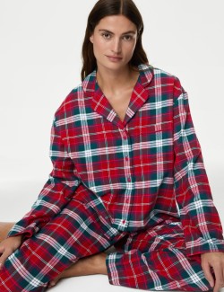 Pure Cotton Checked Pyjama Set