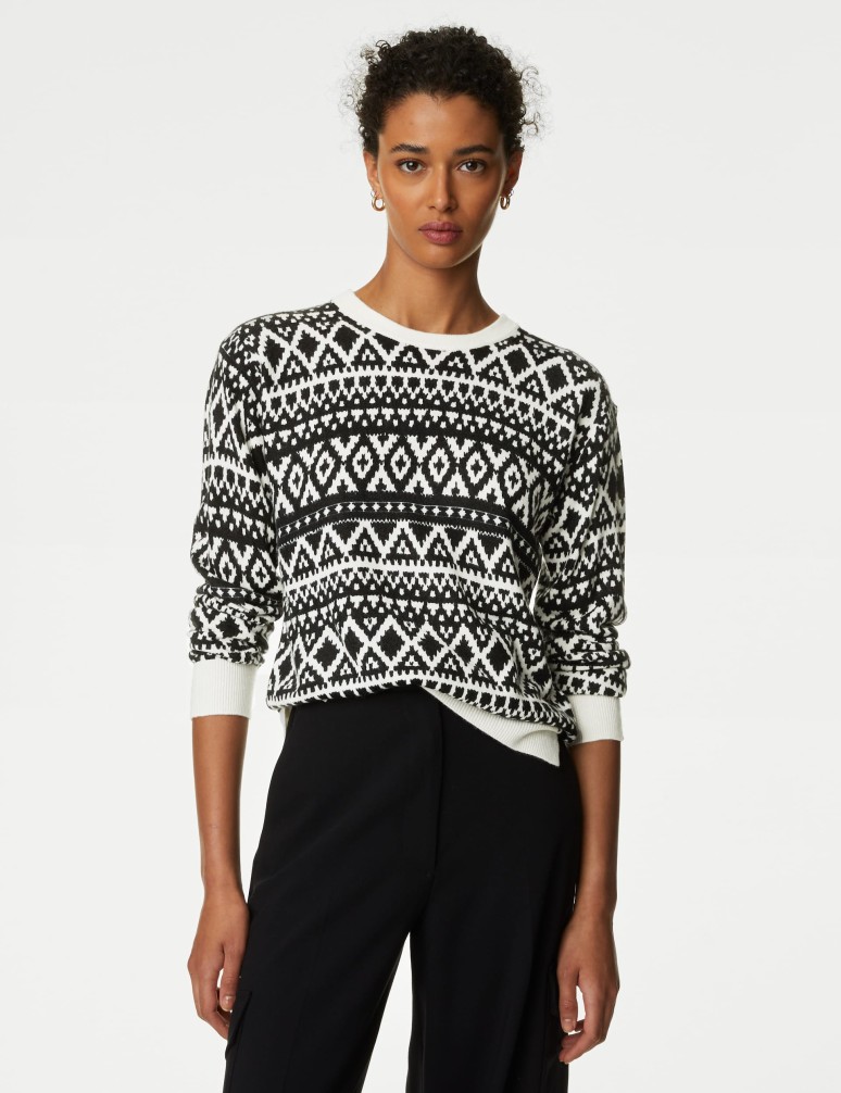 Supersoft Fair Isle Crew Neck Jumper