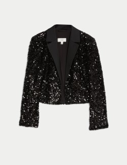 Sequin Cropped Blazer