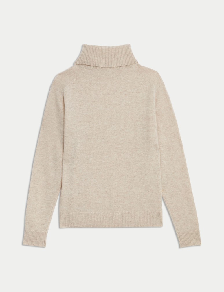 Pure Cashmere Roll Neck Jumper