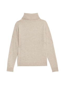 Pure Cashmere Roll Neck Jumper