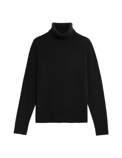 Pure Cashmere Roll Neck Jumper