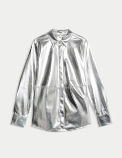 Metallic Collared Shirt