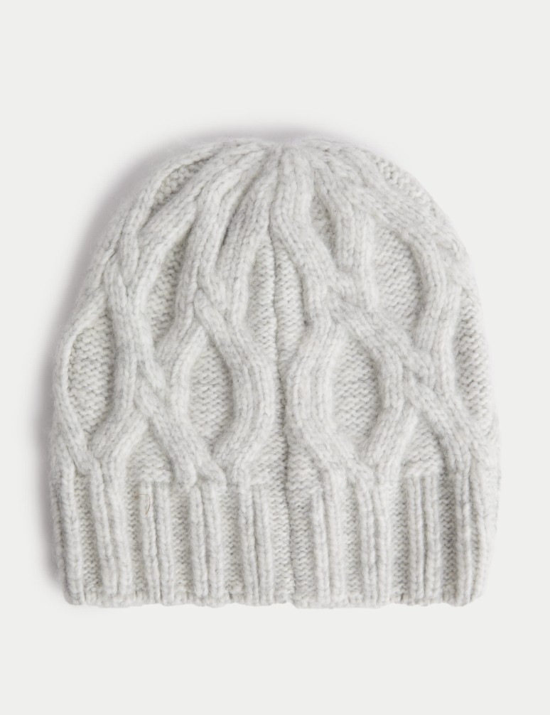 Knitted Cable Beanie Hat