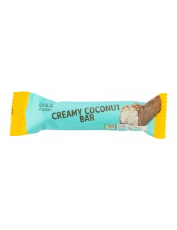 Tyčinka z mléčné čokolády s náplní z bílé čokolády se strouhaným kokosem