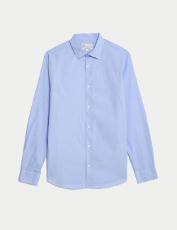 Regular Fit Pure Cotton Textured Shirt