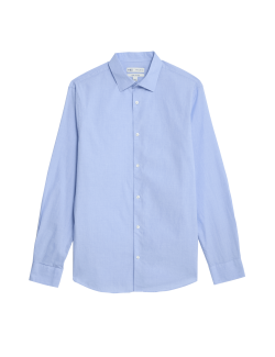 Regular Fit Pure Cotton Textured Shirt