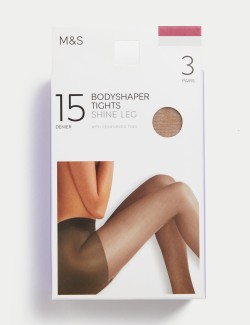 3pk 15 Denier Body Shaping Tights