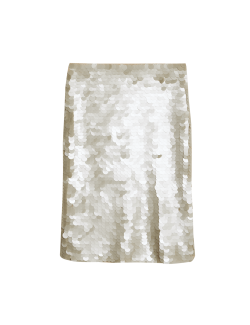 Sequin Knee Length Column Skirt