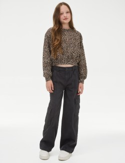 Wide Leg Cotton Rich Cargos (6-16 Yrs)