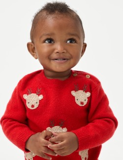 Reindeer Knitted Jumper (0-3 Yrs)