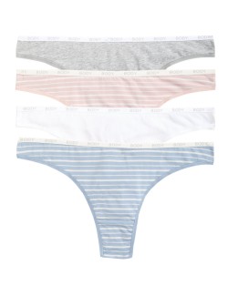 4pk Supima Cotton Rich Thongs