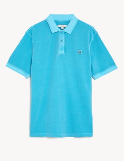 Pure Cotton Garment Dye Polo Shirt