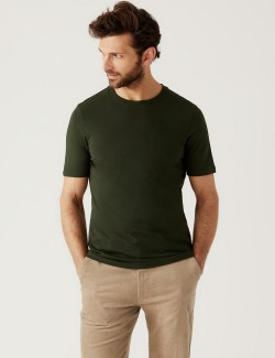 Tričko ke krku z čisté bavlny