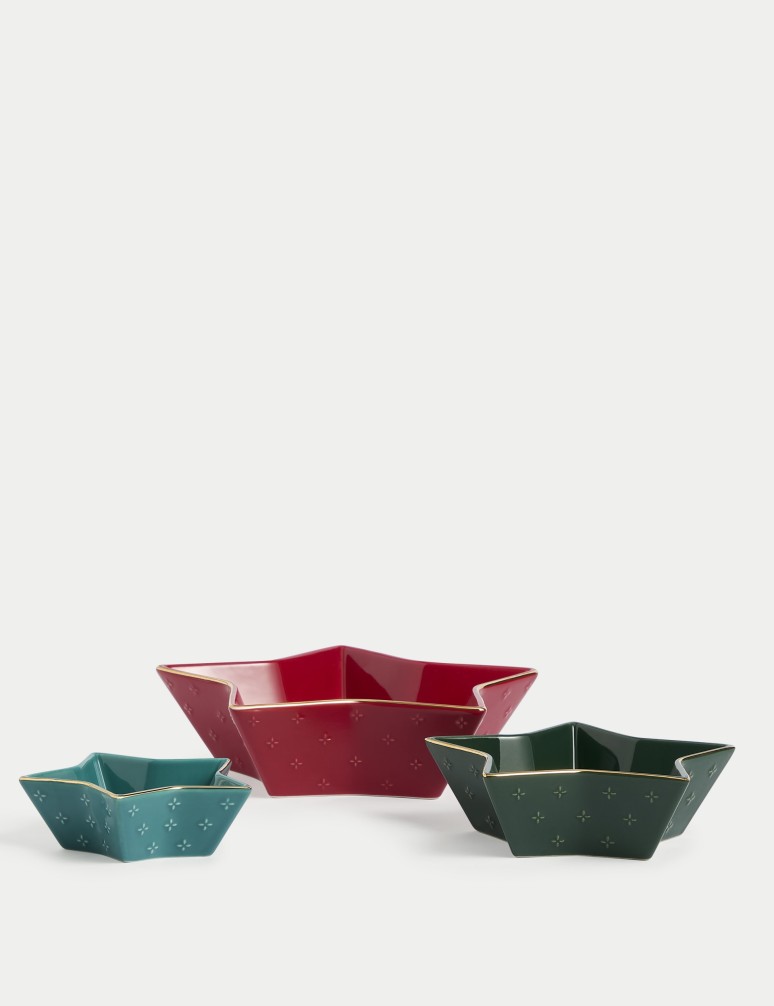 Set of 3 Star Nibble Bowls