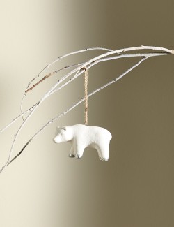 Ceramic Polar Bear Hanging Decoration