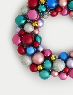 Multicoloured Bauble Wreath