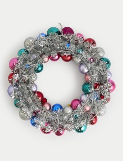 Multicoloured Bauble Wreath