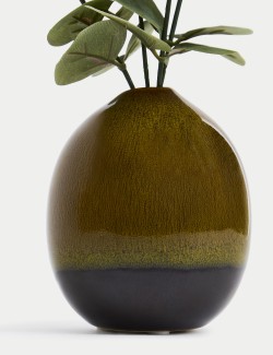 Artificial Eucalyptus in Ceramic Pot